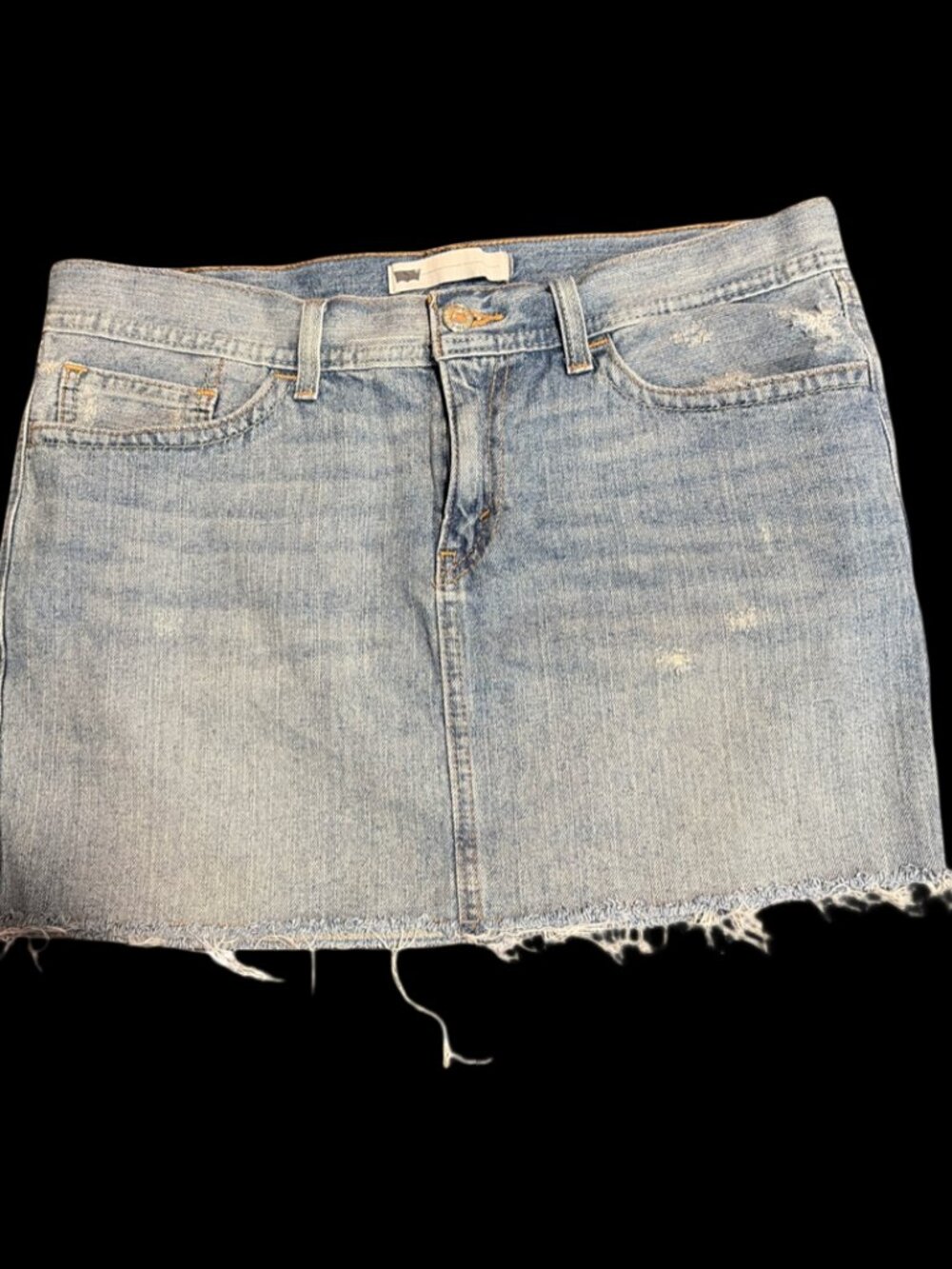 Sz.L*Levi's*Blue Distressed Denim Mini Skirt
